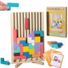 CLIUNT Wood Stacking Puzzle Toy, 3D Montessori Wooden Stacking Puzzles