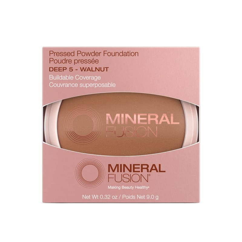 Mineral Fusion Pressed Powder Foundation, Deep 5, 0.32 Ounce