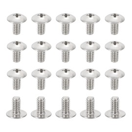PATIKIL 10#-24x3/8 Truss Head Screws, 20Pcs Phillips Head Wood Sheet Metal Screws UNC 304 Stainless Steel Screw Fasteners for Household Appliances, Furniture, Ceiling Fan Blade