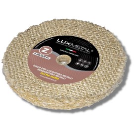 Lux Metal - Polishing Disc 200 mm Sisal Coarse for Grinding Stand Double Grinder Drill Cordless Screwdriver Angle Grinder Polishing Discs for Polishing Metal such as Aluminium Stainless Steel for