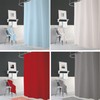 Tropik Home Narrow Width, Extra Long Red Bathroom Fabric Shower