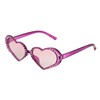 Betsey Johnson Women's Glam & Glitter Sunglasses Heart, Hot Pink,