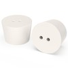 stonylab Solid Rubber Stoppers with Dual-Hole, 5-Pack Air-Tight 9# Natural