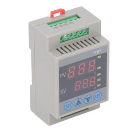 220 VAC DIN Rail Micro Temperature Controller -50°C to 120°C High Precision Digital Display Thermostat Module with Easy Operation and 2 Control Modes for Heating