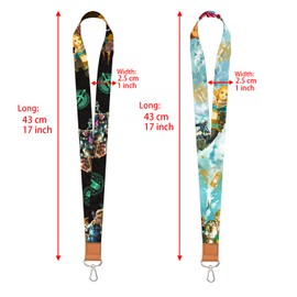 GTOTd Zelda Lanyard Lanyard (2 Pieces) with ID Badge Holder, ID Card Holder, Decoartions (2 Pieces), Gifts Merch, LOZ Video Game Accessories, Key String, Wallet, Lanyard for Teens