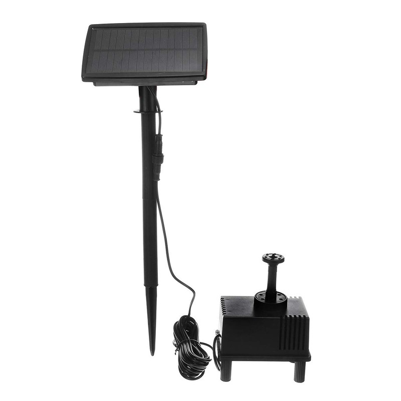 CoCocina 1.5W Solar Powered Water Pond Filter Pump Home Garden