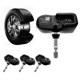 FWTQ 4-Pack TPMS Sensor PMV-107J for Toyota Lexus, Tire Pressure Monitoring Sensor Compatible with Camry Prius Corolla rav4 Scion Yaris, Replaces 42607-33011, 42607-33021,315MHZ