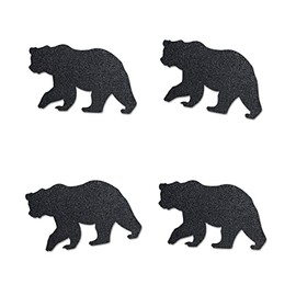 Black Bear Cut-outs, 12-Pack Table Topper Double-sided Birthday Baby Shower Party Decorations