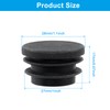 Kyuionty 20 Pack 1-1/8" Round Black PE Plastic Plugs for