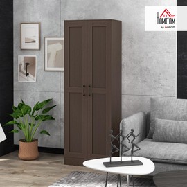 HOMCOM 69" Tall Storage Cabinet with Movable Storage Shelves, Modern Style Pantry Cabinet with Soft Close Doors, Coffee