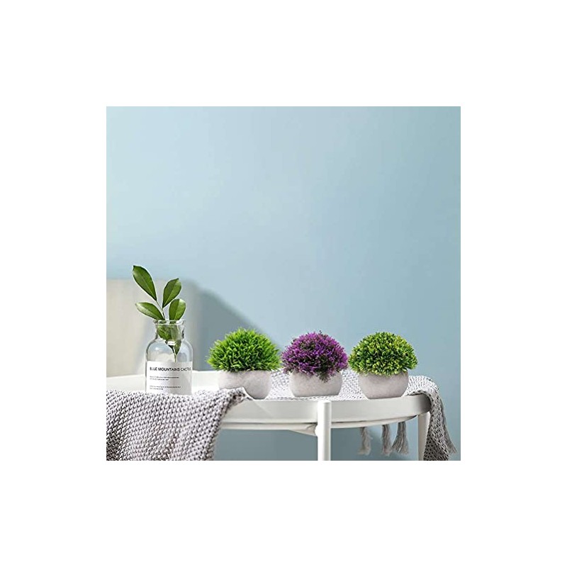 4 Macetas de Plantas Artificiales Decorativas Hogar,Pequeños Arbustos Artificiales de