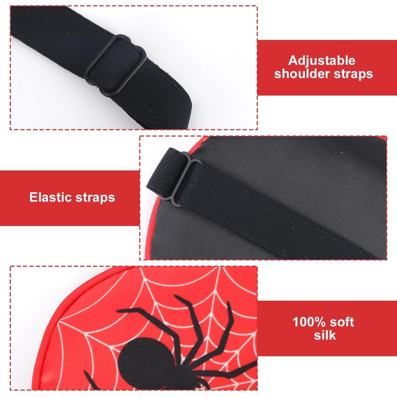 Spider Sleep Mask, Sleeping Eye Mask with Adjustable Strap Blackout