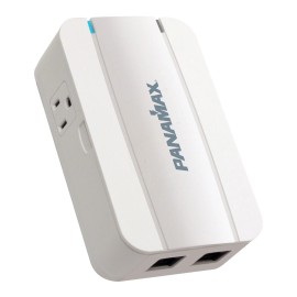 PANAMAX(R) 2-Outlet 15-Amp-Total Wall Tap with Telco/LAN Protection and...