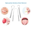 YLYL 3PCS Stainless Steel Tongue Scraper Portable for Adults
