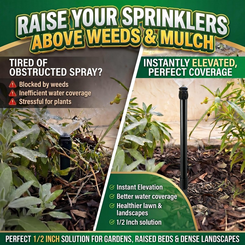 Gulfmew 12 Set Sprinkler Extension Riser Set, 6 Pcs 12"