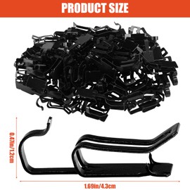 Zonon 200 Pcs Christmas Light Clips Metal Gutter Hooks for Outdoor Xmas Light Hangers for Shingles Roof Seasonal Gutter Clips Hanging Festival Xmas Outside Decoration