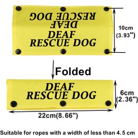 Hearing Impairment Dog Leash Sleeve Deaf Rescue Dog Dog Leash Wrap Sleeve Alert Tag Pet Birthday Gift (Deaf Rescue Dog)