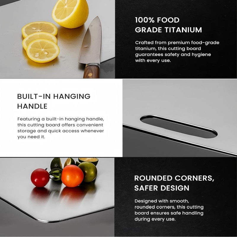 Titanium Cutting Board, Double Sided 2025 New Titanium Cutting Boards