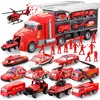 JOYIN 25 in 1 Fire Truck Vehicle Toy Set with