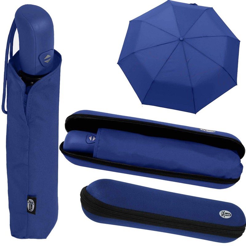 iX-brella First Class Umbrella with Case - Sturdy Large Stormproof,