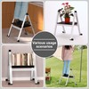 Ainai Folding Step Stool,Aluminum Ultra Thin Stool,400 Lbs Capacity with