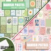 Haoran 50PCS Sage Green Danish Pastel Collage Kit, 4x 6'