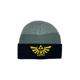 ZELDA Gorro de Invierno Unisex Beanie para Frío Modelo Líneas Trifuerza Color Negro
