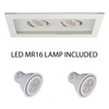 WAC Low Voltage Multiples Recessed Two Light Trim in White