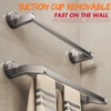 Boxonly Suction Towel Rack for Bathroom, Wall-Mounted Single Bar, Heavy-Duty