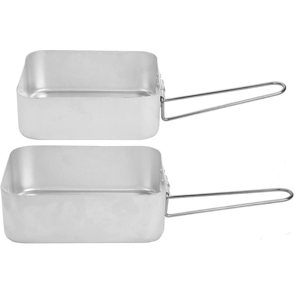 Chasing North Lightweight Aluminium Mess Tin Set for Camping & Cooking - Pack of 2