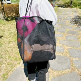 Sturdy, Non-Sagging Multi-Purpose Mesh Bag Swim Bag Fluorescent