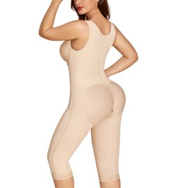 M MYODRESS Fajas Colombianas Moldeadoras Curvy Faja Bbl Post Surgery Compression Garment Shapewear Tummy Control Full Body Shaper Beige