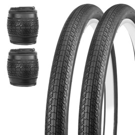 MEGHNA Bicycle Tyres Bike Tires Replacement Tyres: 20/24/26x1.75 Inch Folding Bike Tire for for Beach Cruiser Mountain Bikes MTB/BMX (2 Tires, 26x1.75 Inch)