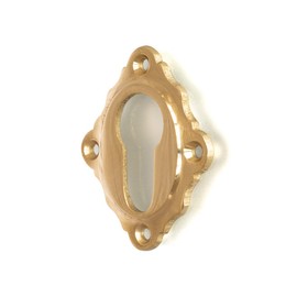 Antikas - Keyhole rosette PZ in polished brass, lock rosette for front door