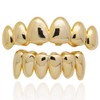 Psivika Gold Plated Shiny Hip Hop Teeth Grillz Caps Iced