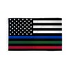 Thin Blue Green Red Flag - 3x5ft Premium Polyester American