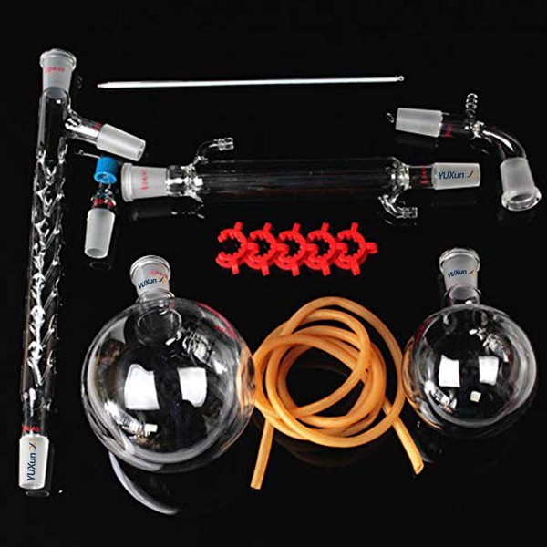 New 1000ml, 13pcs Glass Distillation Apparatus, Vacuum Distillation Equipment, Chemistry
