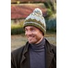 Pachamama Men Wool Beanie Bobble Hat Fleece Lined Handknitted Contemporary