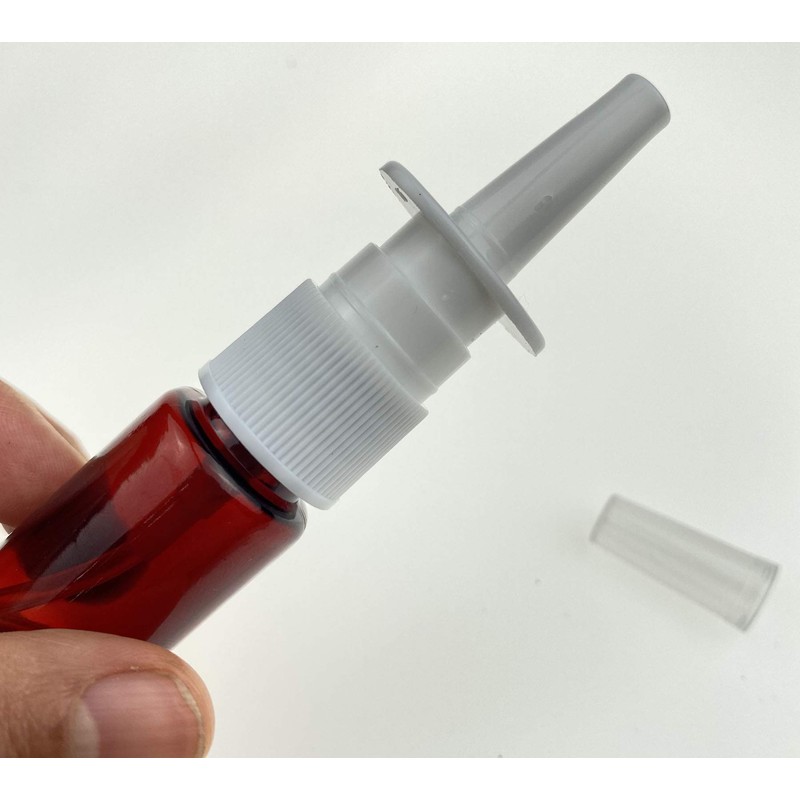 2PCS 20ML / 0.68 Oz Empty Glass Spray Nasal Bottle