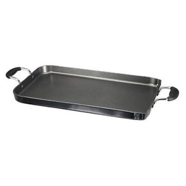 T-fal Specialty Nonstick Double Burner Griddle 18 Inch Oven Safe 350F Cookware, Pots and Pans, Dishwasher Safe Black