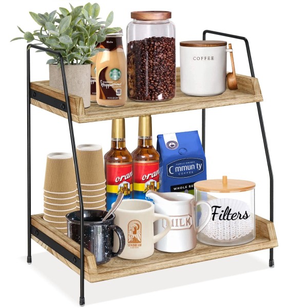 Megsooul Yusepure Coffee Bar Accessories and Organizer Countertop, Coffee Station