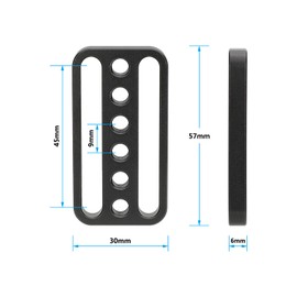 CAMVATE Universal Cheese Plate Extension Plate with 1/4"-20 Mounting Points for DIY Configuration of Photo Accessories - 3101