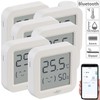 infactory Luftfeuchtigkeitsmesser: 6er-Set Mini-Thermo-/Hygrometer, Komfort-Anzeige, LCD, Bluetooth, App (Innenraum Thermometer,