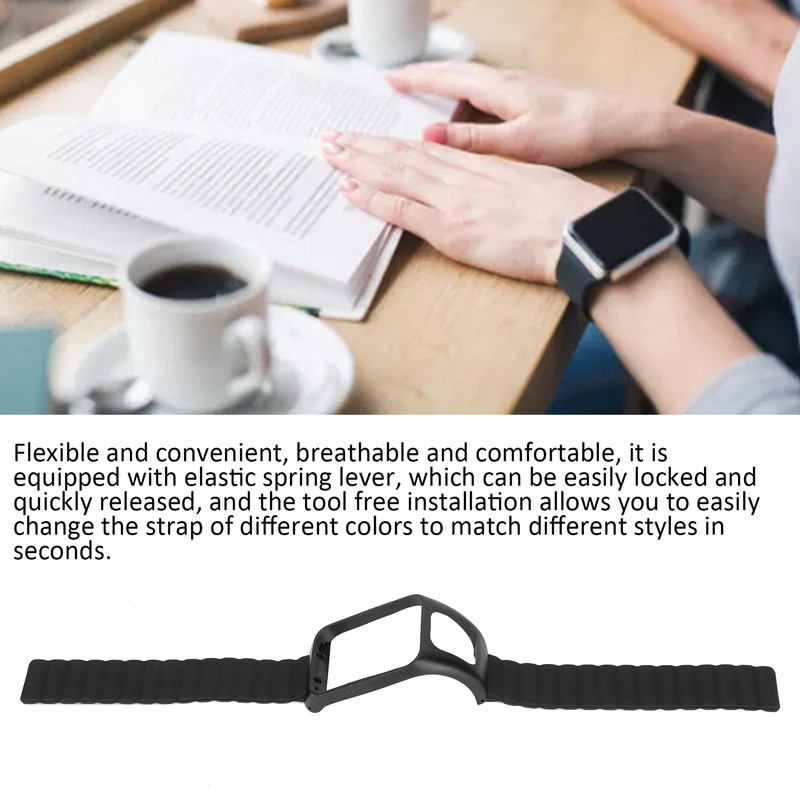 Silicone Magnetic Watch Band Watch Replacement Strap Adjustable Watch Wristband