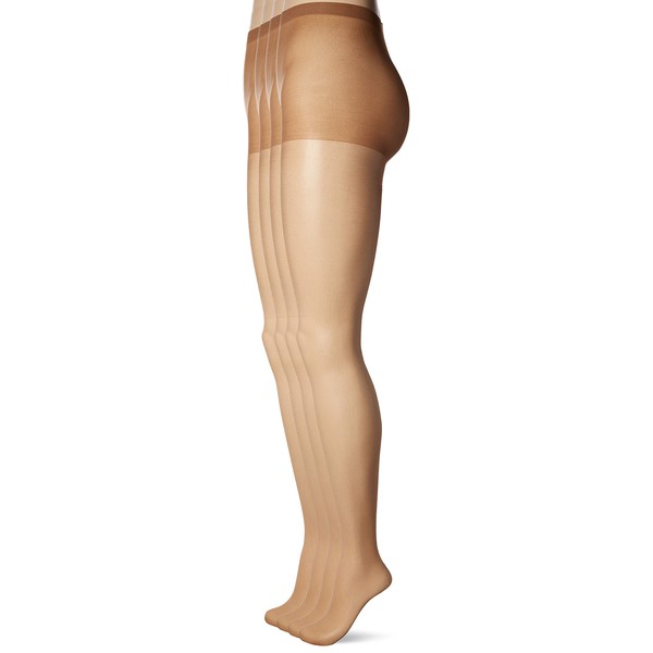 LEGGS EVERYDAY Pantyhose 100% Nylon- Regular Panty- Sheer Toe- NUDE- Size B- 4 Pack