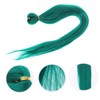 WOONEKY 3rolls Green Braiding Hair Extensions Pre-stretched Low Temperature Silk