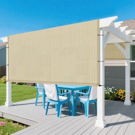 FLORALEAF 8'×12' Pergola Shade Cover Universal Replacement Canopy for Outdoor Patio Porch Backyard Gazebo with Grommets Weighted Rods