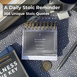 MESMOS 366 Daily Stoic Calendar, Inspirational Gifts for Men, Father's Day Gifts for Dad, Daily Affirmations Office Desk Decor for Men, Motivational Self Care Office Desk Accessories