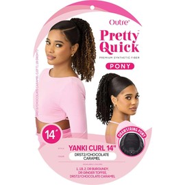 Outre Pretty Quick - Drawstring Pony - Yanki Curl 14" (DRST2/CHOCOLATE CARAMEL)