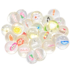 Kiddie Play 25 Bouncy Balls for Kids Party Favors Clear Bouncy Ball 27mm Superball Small Rubber Balls for Kids